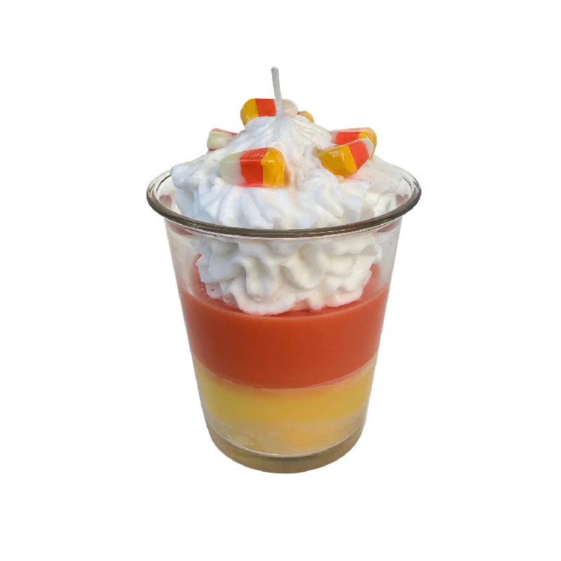 10 oz Candy Corn Dessert Candle