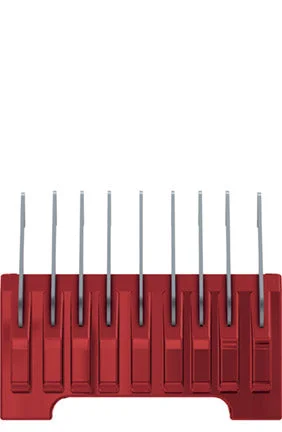 5-N-1 SS Snap On Comb Red #5 - 1-8 in