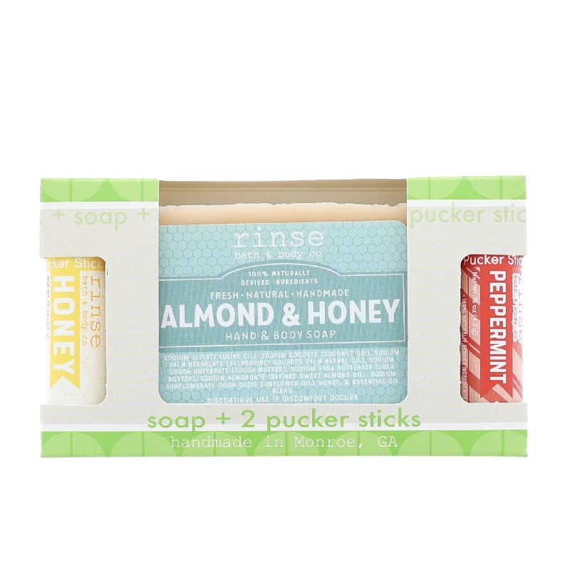 Almond & Honey Soap + Pucker Stick Box