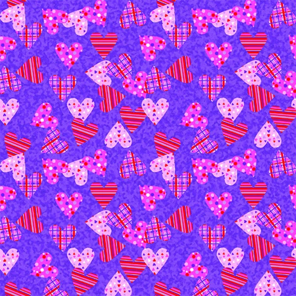 Bandannas Plaid & Polka Dot Hearts