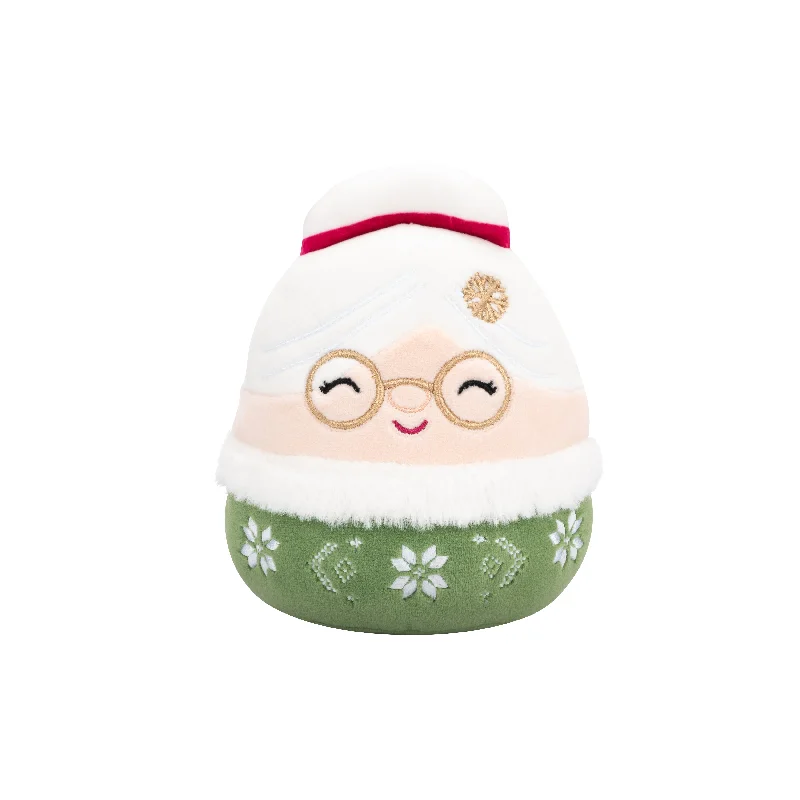 Christmas Squishmallow Nicolette the Pastel Muted Green Mrs Claus with Hair Pin 5" Stuffed Plush by Jazwares