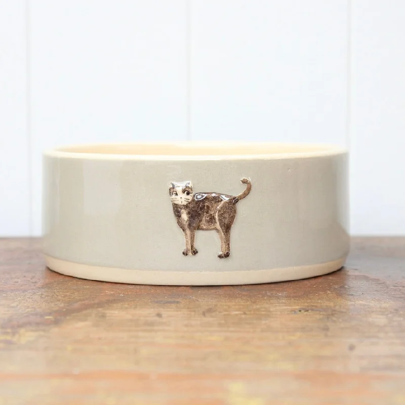 Large Hogben Cat Bowls - Black and White Cat