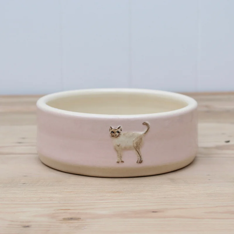 Large Hogben Cat Bowls - White Cat