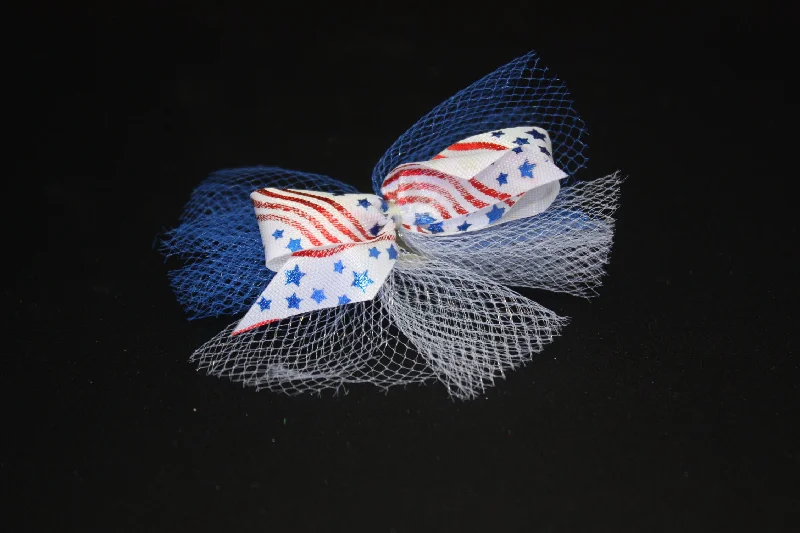 Patriotic Tulle Bows - 20 CT