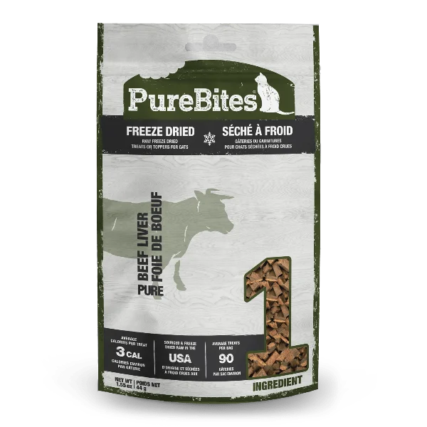 PureBites Freeze Dried Beef Liver Cat Treat, 44g