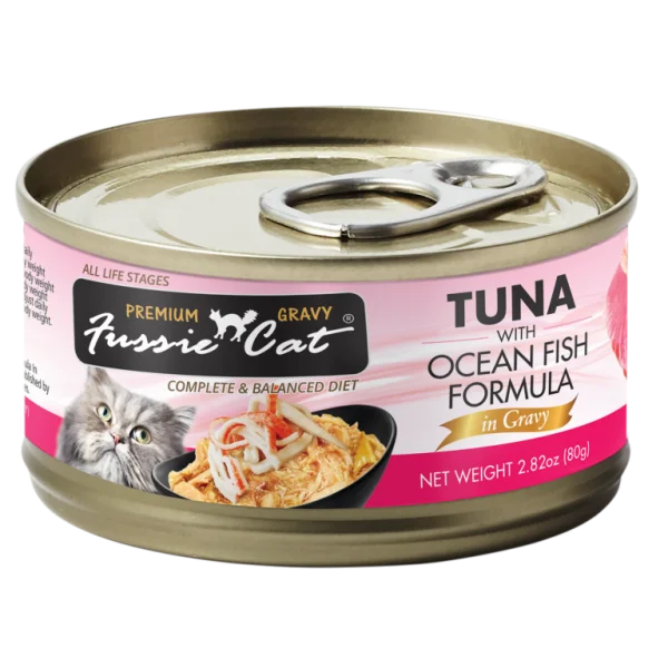 Fussie Cat Can GRAVY Tuna Ocean Fish 2.82 oz