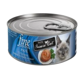 Fussie Cat Wet Cat Food Fine Dining Pâté - Tuna with Shrimp Entrée in Gravy 2.82oz Can Single