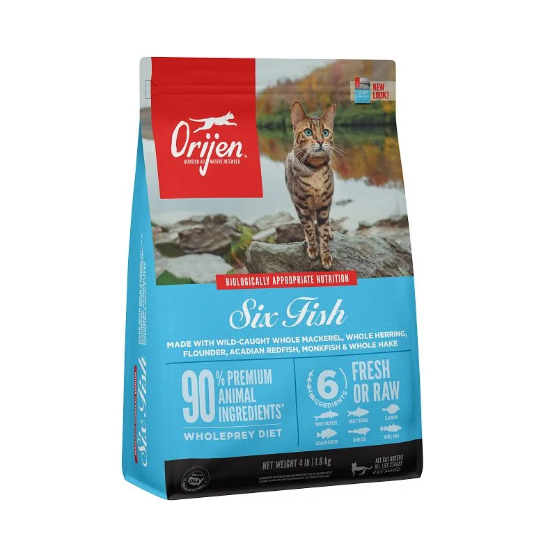 Orijen Six Fish Dry Cat Food 4lb