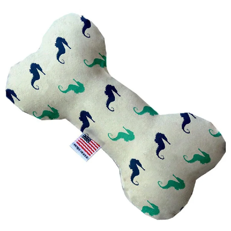 Plush Bone Dog Toy Seahorses