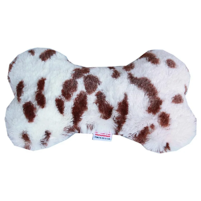 Plush Bone Dog Toy Snow Leopard