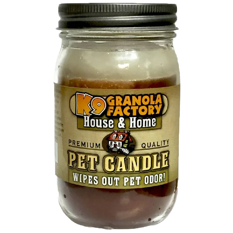 K9 Granola Factory Odor Eliminator Candle, Iced Cinnamon Bun