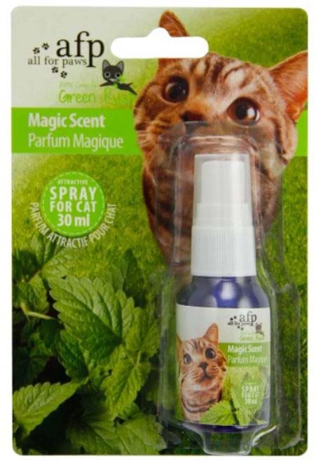 ALL FOR PAWS Green Rush Spray atractant cu iarba pisicii, 30ml, 3x3x9cm