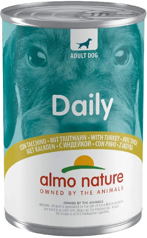 ALMO NATURE DAILY Conservă pentru câini, cu curcan 400g