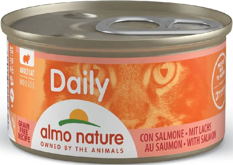 ALMO NATURE DAILY Mousse Conservă pentru pisici, cu somon 85g