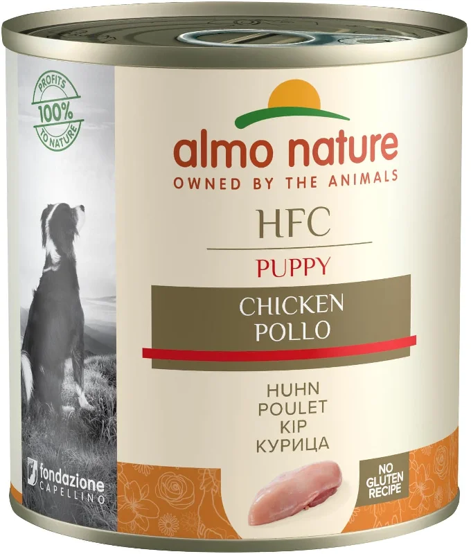 ALMO NATURE HFC Conservă pentru câini PUPPY, cu pui 280g