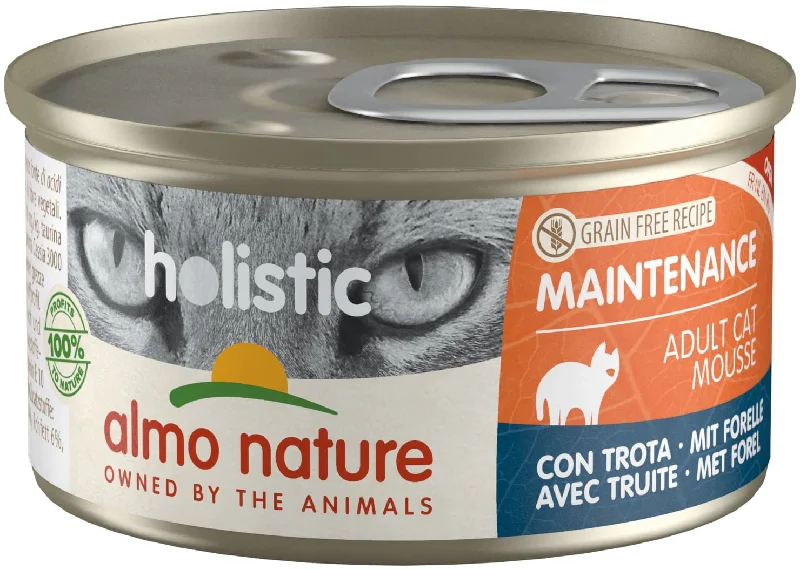 ALMO NATURE HOLISTIC Conservă pentru pisici, cu păstrăv 85g