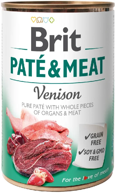 BRIT Pat & Meat, divljač, pašeta i komadići mesa, bez žitarica, 400g