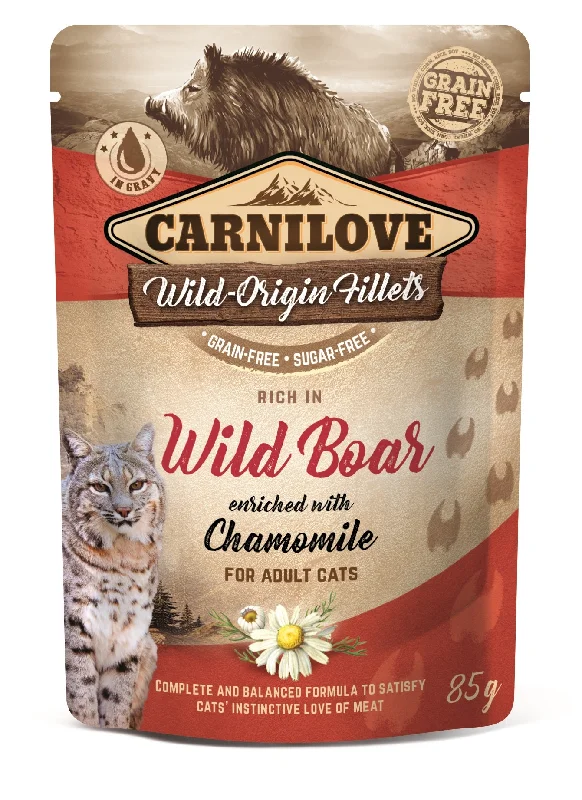 CARNILOVE Wild Origin Fillets, bogato veprovinom, s kamilicom, bez žitarica 85g