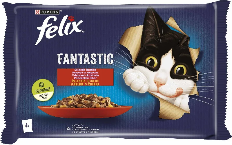 FELIX Fantastic vrećica govedina/piletina 4x85g