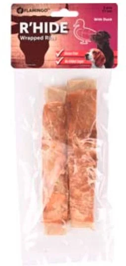 FLAMINGO RHide Wrapped Ribs, žvakalica, pačetina, poslastica za pse, 2kom, 110g