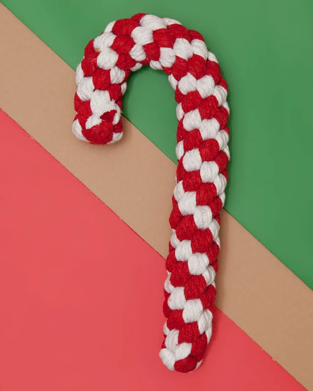 Candy Cane Rope Dog Toy