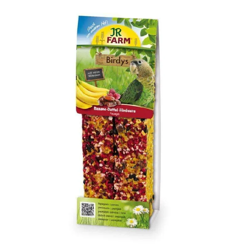 JR FARM Birdys Parrott food with  Bananas-Dates-Raspberries 2pcs