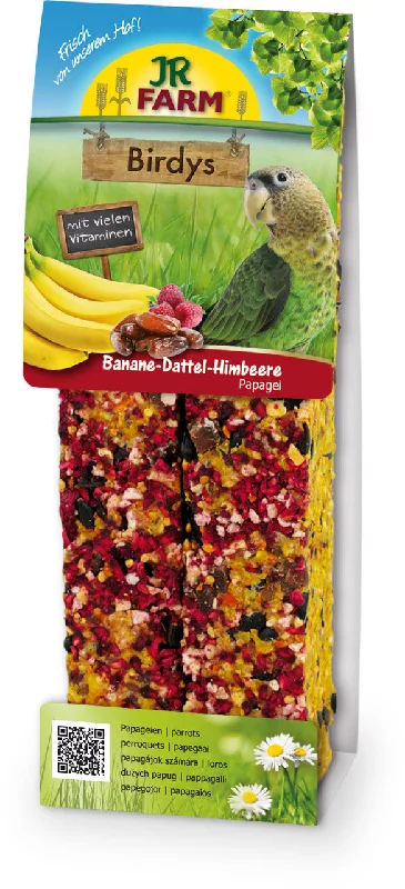 JR FARM Birdys Štapić s bananama i malinama, za velike papige, 260g