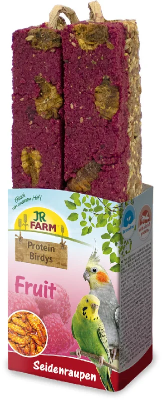 JR FARM Protein-Birdys Štapić s kukuljicama dudovog svilca i voćem, 150g