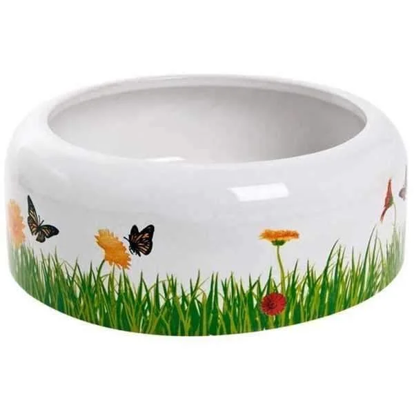 Karlie Ceramic Food Bowl Spring Meadow 180ml