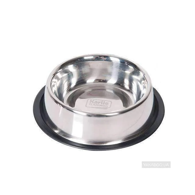 Karlie Dog Bowl 'Inox' Rubber Edge - 15cm - 710ml