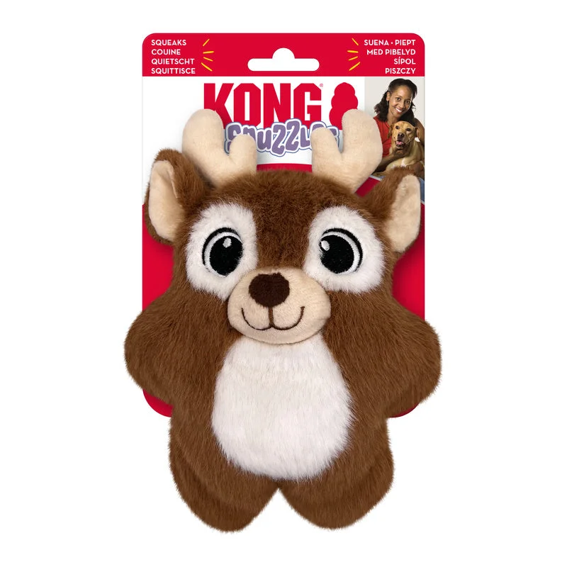 KONG Igračka za pse Holiday Snuzzles Reindeer, zvučna, 19,05x5,72x13,97cm