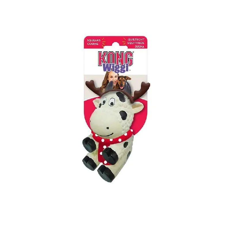 Kong® Wiggi™ Cow Dog Toys White Small