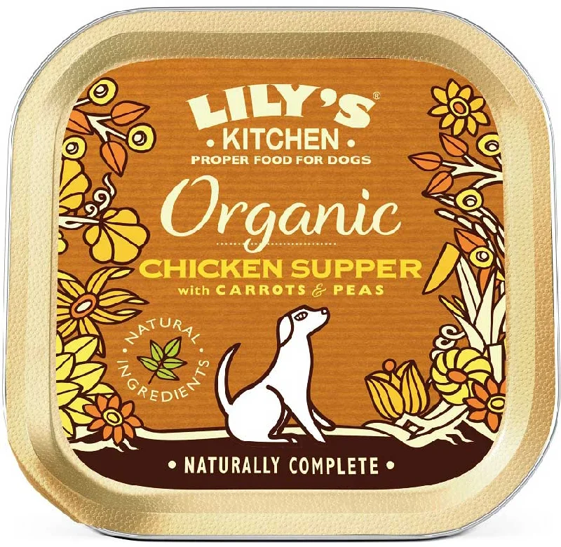 LILY'S KITCHEN Organic Supper, piletina s mrkvom i graškom, bez žitarica, 150g