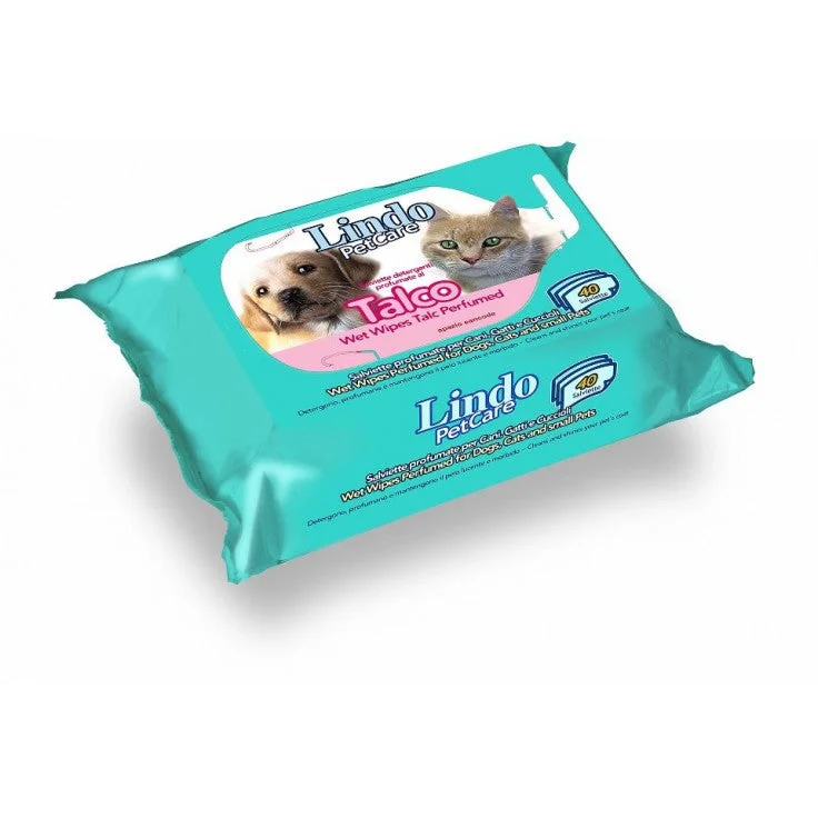 Lindocat Pet Wipes Talc Perfumed