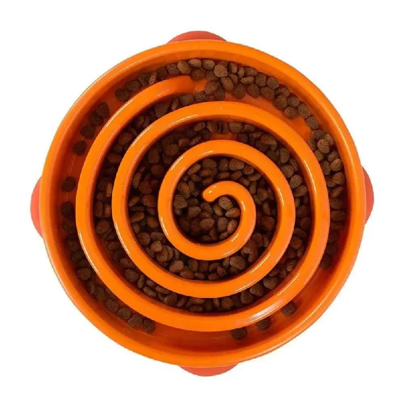 Outward Hound® Fun Feeder Slo-Bowl for Dog Orange Color 1.7 Lbs