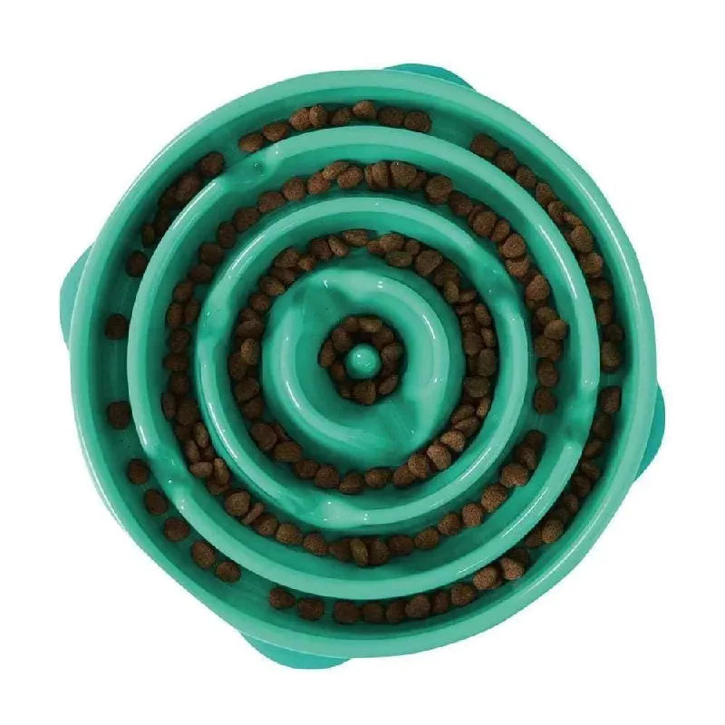 Outward Hound® Fun Feeder Slo-Bowl for Dog Teal Color 1.7 Lbs