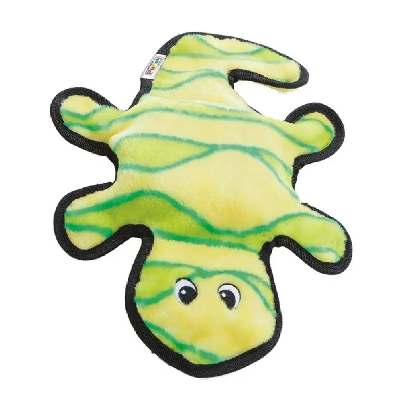 Outward Hound® Invincibles® Gecko 2 Squeak Dog Toys Yellow & Green Color Small 14 X 6 X 2 Inch