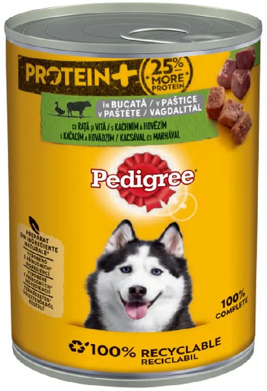 PEDIGREE Conservă pentru câini Adult, cu Raţă şi Vită 800g