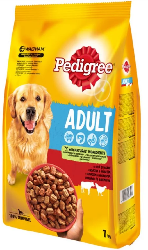 PEDIGREE Hrană uscată pentru câini Adult, cu Vită si Pasăre 7kg