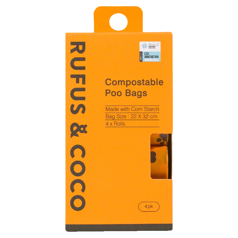 Rufus & Coco Compostable Dog Poo Bags 40 Pack