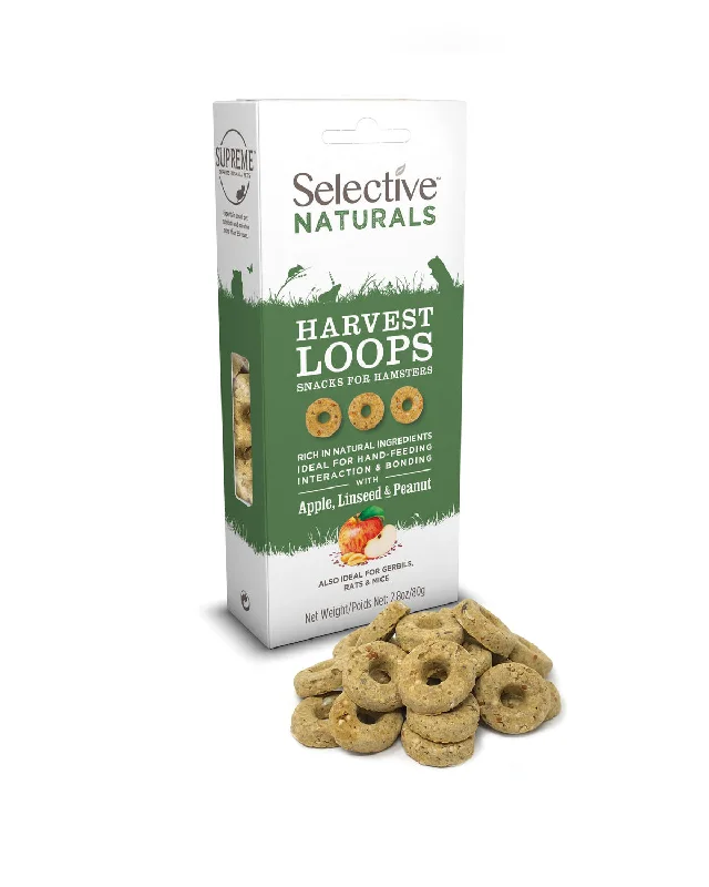 SELECTIVE NATURALS Harvest Loops, s kikirikijem, sjemenkama i jabukom, 80 g