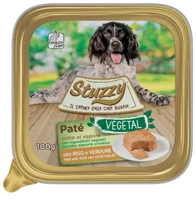 STUZZY Vegetal Dog Pate pentru câini, cu Orez şi Legume 100g