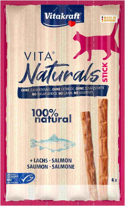 VITAKRAFT Cat Sticks Vita Naturals, s lososom, poslastica za mačke, 4x5g