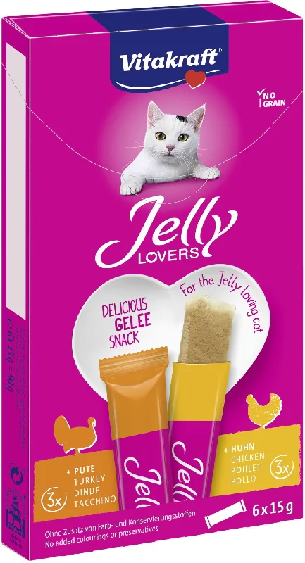 VITAKRAFT Jelly Lovers, sočni žele, 3x piletina i 3x puretina, 6x15g